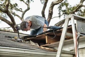 storm damage roof repair in Danbury